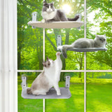 Cat's Window Perch | Dual-Sided Fabric Cat Hammock | Secure Suction Mount 2