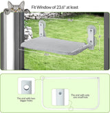 Cat's Window Perch | Dual-Sided Fabric Cat Hammock | Secure Suction Mount 8