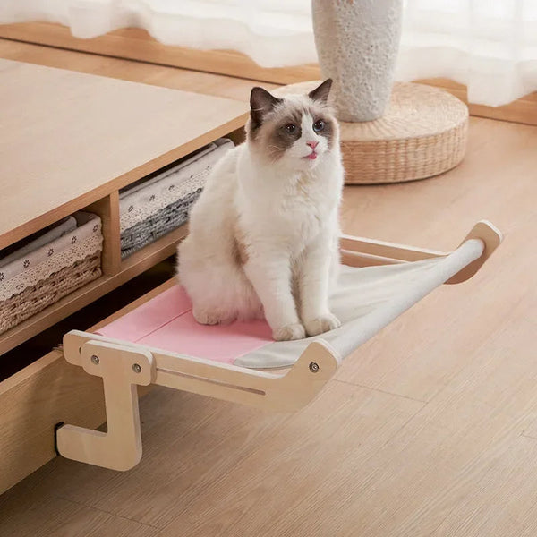 Cat's Wooden Plywood Hammock Bed | Stylish Elevated Lounge for Cats 0