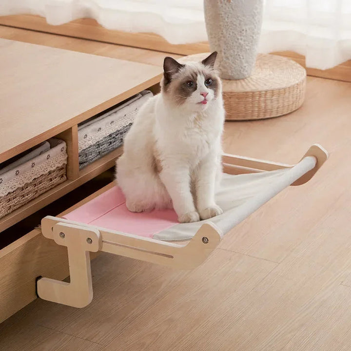 Cat's Wooden Plywood Hammock Bed | Stylish Elevated Lounge for Cats 0
