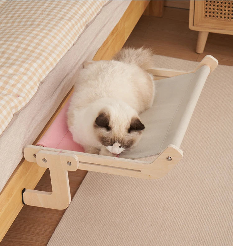 Cat's Wooden Plywood Hammock Bed | Stylish Elevated Lounge for Cats 4