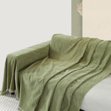 Chenille Blanket Herringbone Tassel All-Season Couch Cover