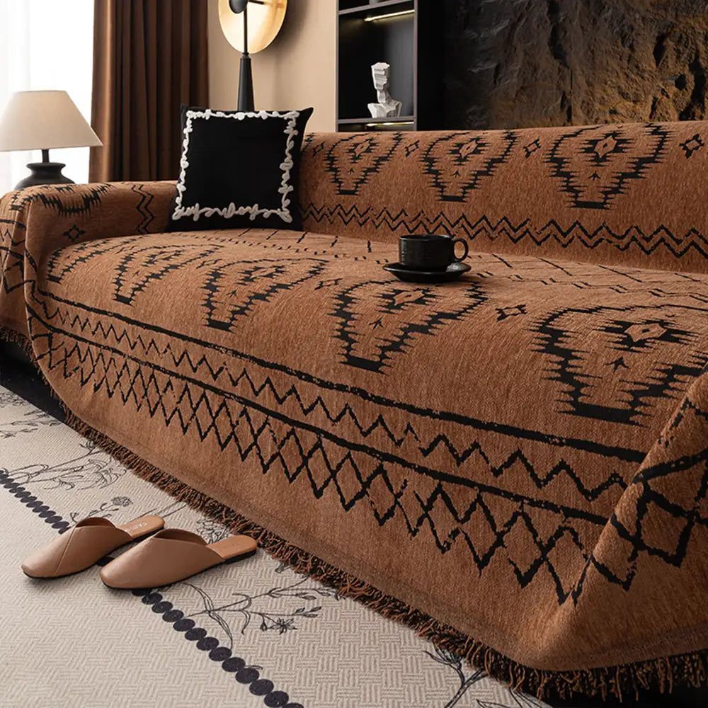 Chenille Retro Durable Scratch-resistant Sofa Protection All-Season Couch Cover