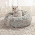 Cozy Plush Cat Bed | Ultra-Soft Calming Retreat | Non-Slip Design for Anxious Cats