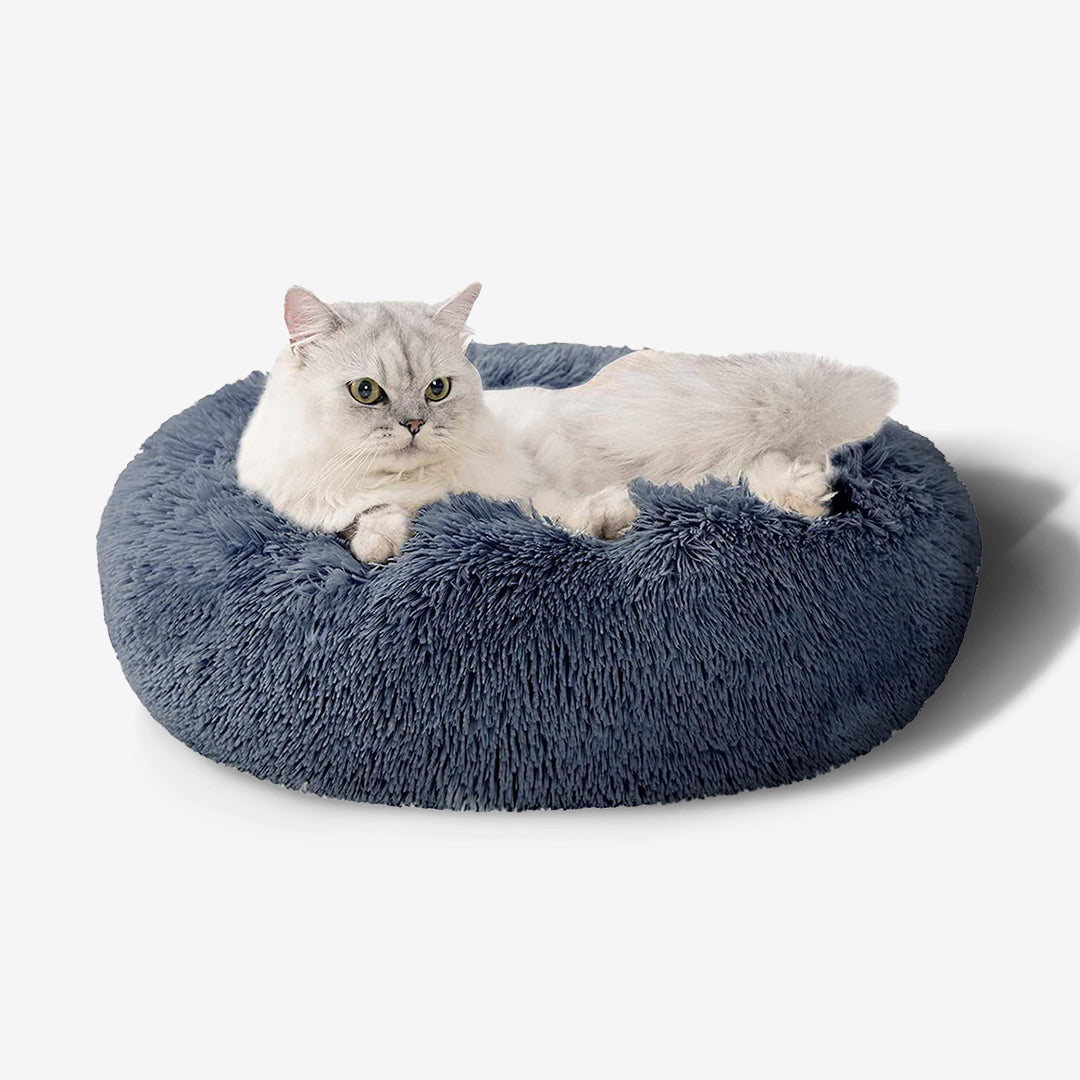 Cozy Plush Cat Bed | Ultra-Soft Calming Retreat | Non-Slip Design for Anxious Cats 1