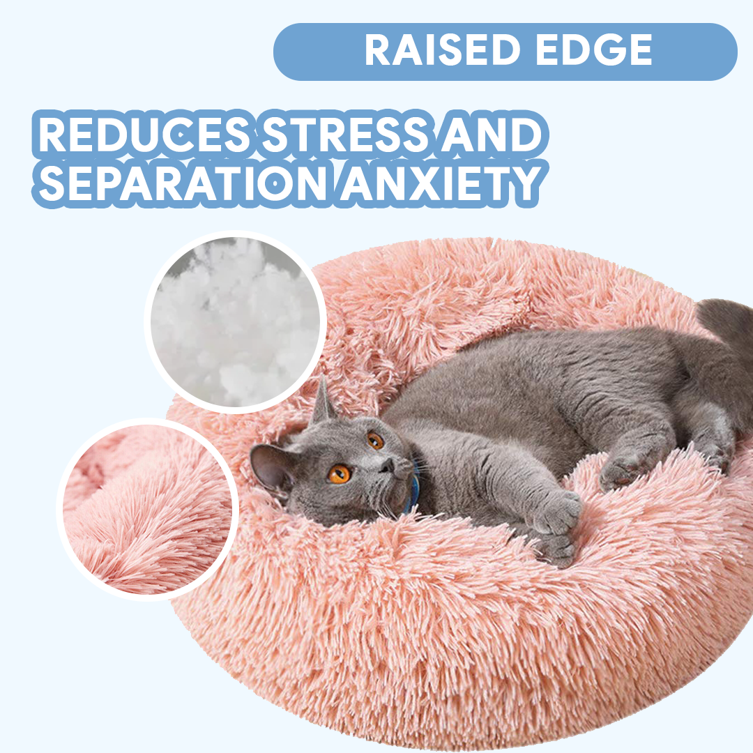 Cozy Plush Cat Bed | Ultra-Soft Calming Retreat | Non-Slip Design for Anxious Cats 4