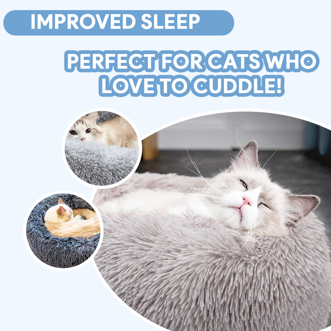 Cozy Plush Cat Bed | Ultra-Soft Calming Retreat | Non-Slip Design for Anxious Cats 7
