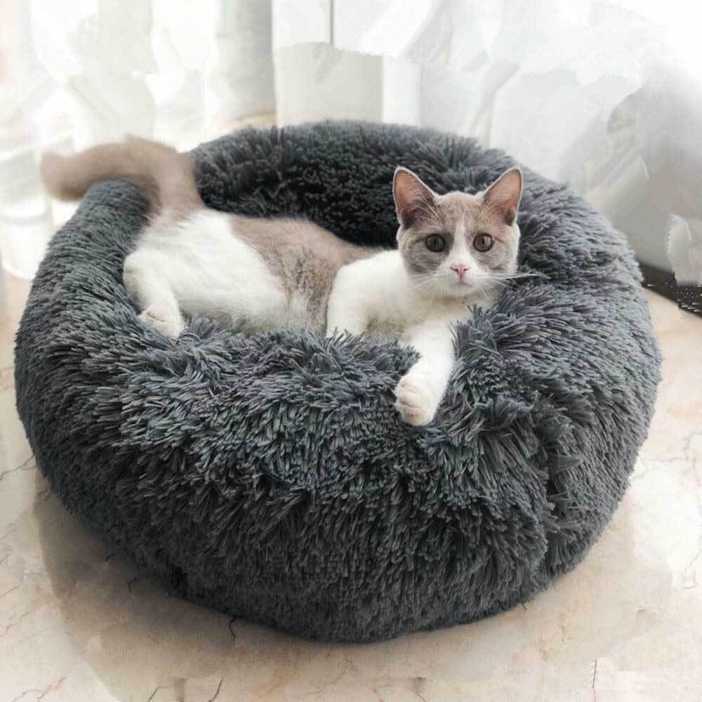 Cozy Plush Cat Bed | Ultra-Soft Calming Retreat | Non-Slip Design for Anxious Cats 9