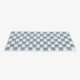 Cream-colored Large Plaid Square Fuzzy Pet Dog Mat Bed Comfy Couch Cover