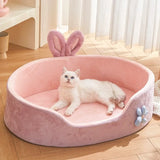 Detachable Cat and Dog Bed | Removable Coral Fleece Cover | Machine Washable All-Season Design
