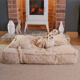 Dog Bed | Fluffy Synthetic Wool Calming Bed | Soft Cloud Shape Design | Cozy and Supportive 1