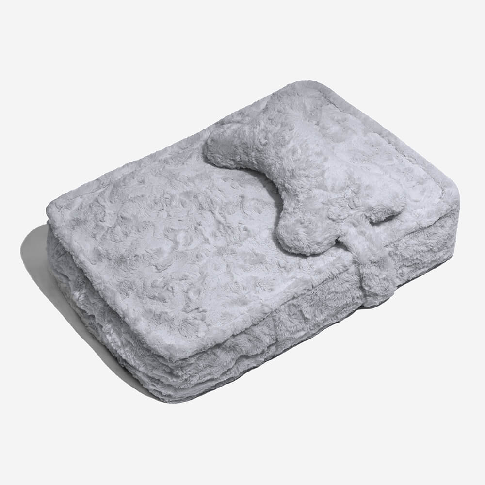 Dog Bed | Fluffy Synthetic Wool Calming Bed | Soft Cloud Shape Design | Cozy and Supportive 9
