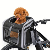 Dog Bicycle Basket Front | Expandable Lightweight Carrier for Small Pets 0
