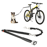 Dog Bike Tow Leash | Durable Iron Rod with Elastic Nylon Leash | Comfortable and Safe 0