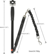 Dog Bike Tow Leash | Durable Iron Rod with Elastic Nylon Leash | Comfortable and Safe 6
