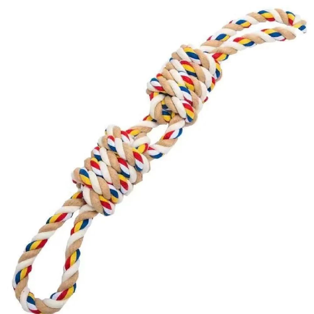 Dog Chew Toy | Natural Cotton Rope Tug Toy for Medium and Large Breeds | Durable and Non-Toxic 1