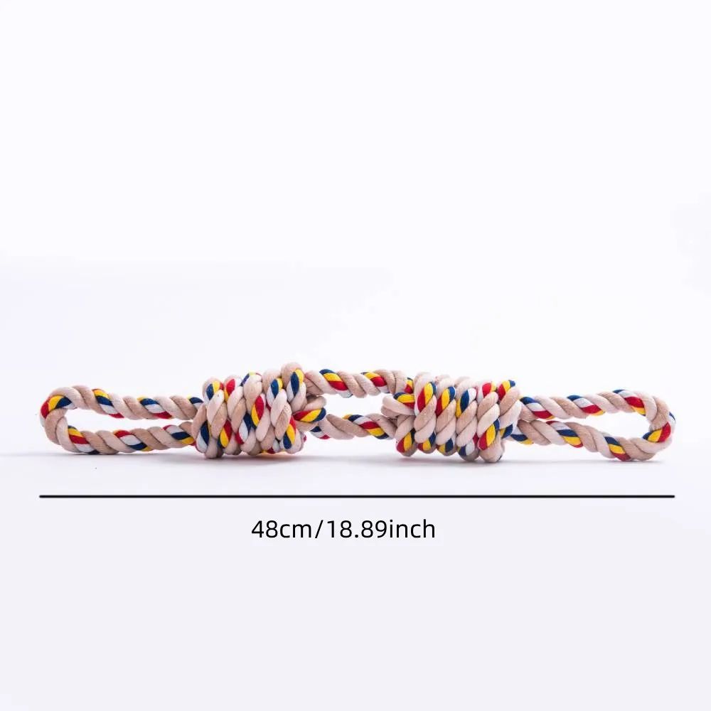 Dog Chew Toy | Natural Cotton Rope Tug Toy for Medium and Large Breeds | Durable and Non-Toxic 4