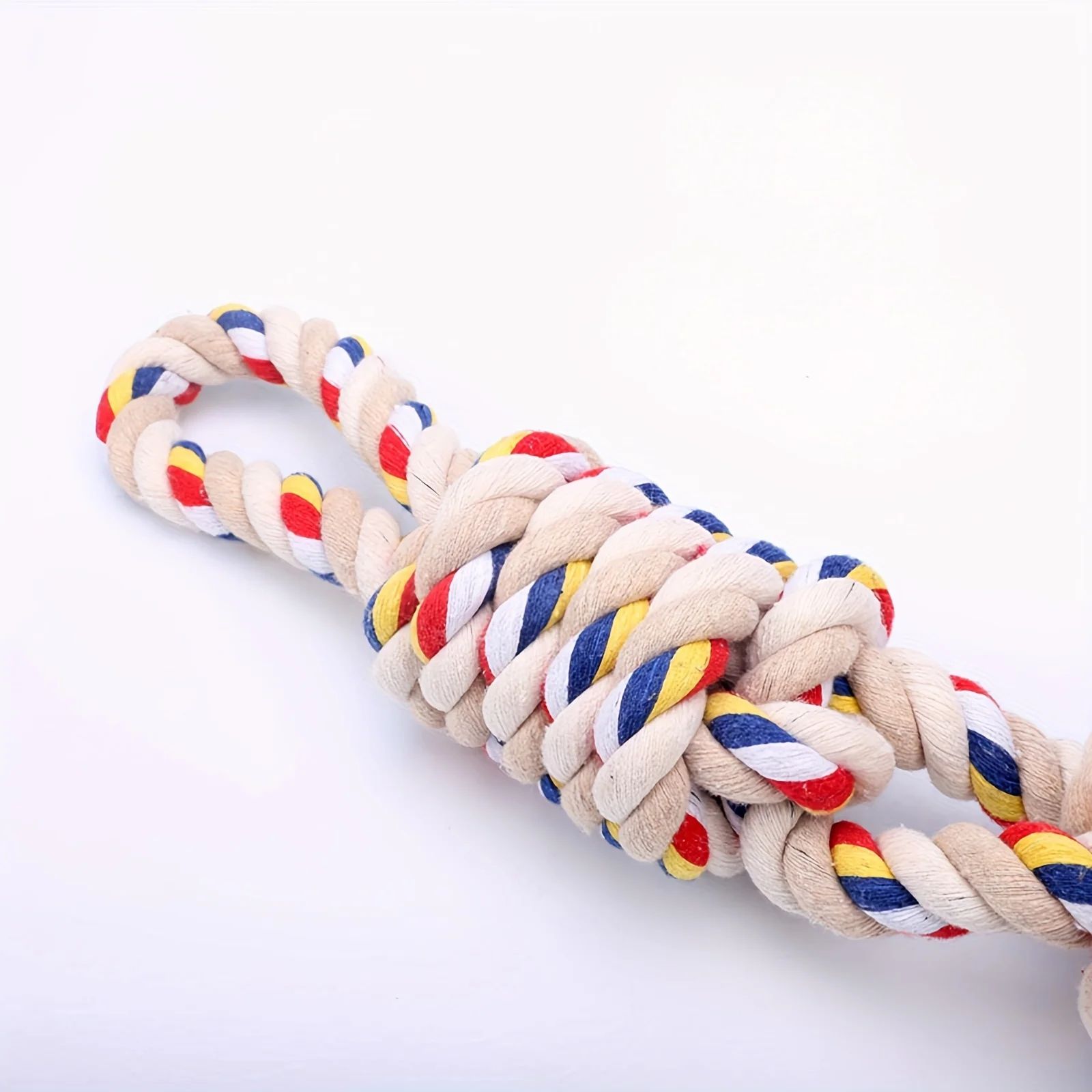 Dog Chew Toy | Natural Cotton Rope Tug Toy for Medium and Large Breeds | Durable and Non-Toxic 5