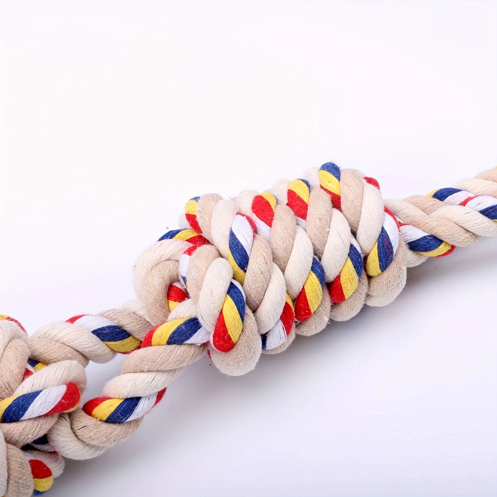Dog Chew Toy | Natural Cotton Rope Tug Toy for Medium and Large Breeds | Durable and Non-Toxic 6