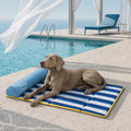 Dog Cooling Mat | Lightweight Portable Chill Nest | Comfortable Striped Design