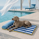Dog Cooling Mat | Lightweight Portable Chill Nest | Comfortable Striped Design 0