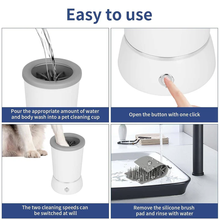 Dog Paw Cleaner | Automatic Silicone Paw Washer | Efficient Portable Dog Feet Cleaner 2