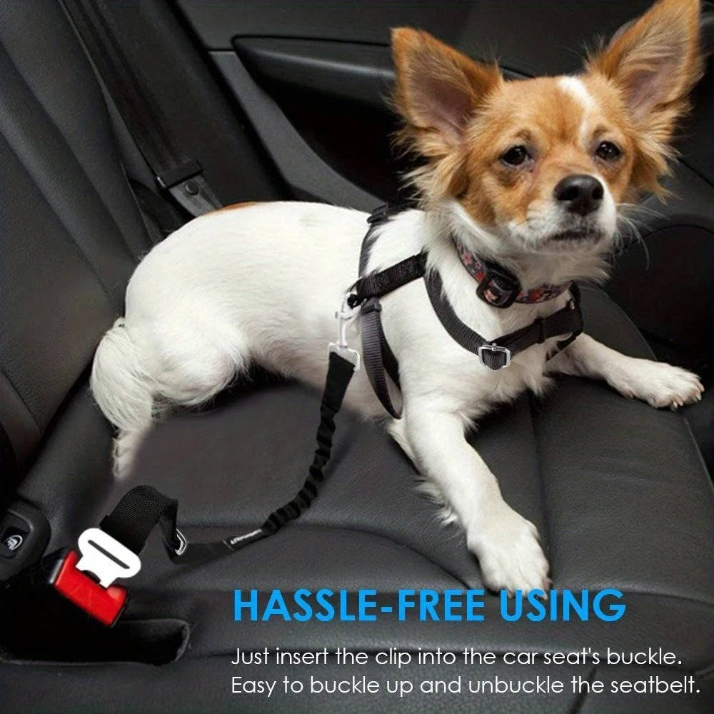 Dog Safety Gear Heavy Duty Nylon Dog Car Seat Belt | Adjustable Comfortable Restraint for Secure Travel 1