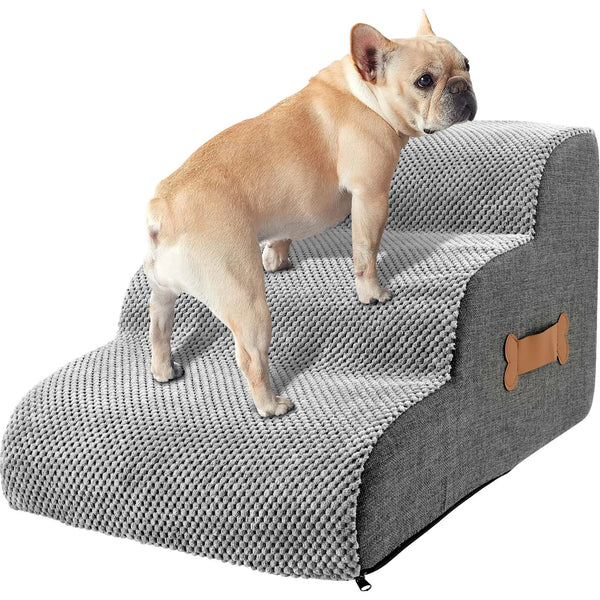 Dog Steps for Bed | High-Density Foam Dog Stairs | Soft and Sturdy Pet Steps for Easy Mobility 0