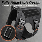 Dog Tactical Harness | Durable No-Pull Adjustable Vest for Large Breeds 2