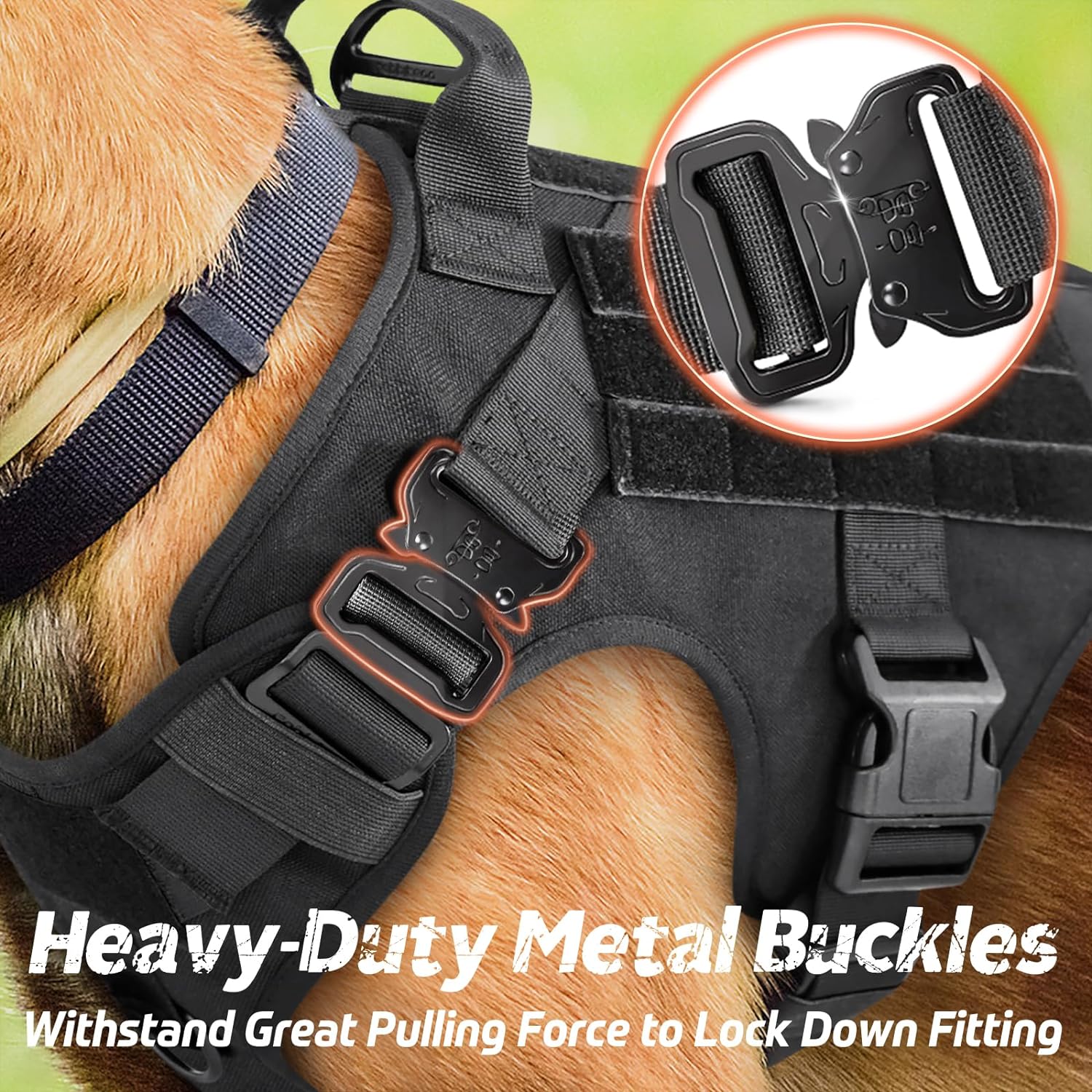 Dog Tactical Harness | Durable No-Pull Adjustable Vest for Large Breeds 4
