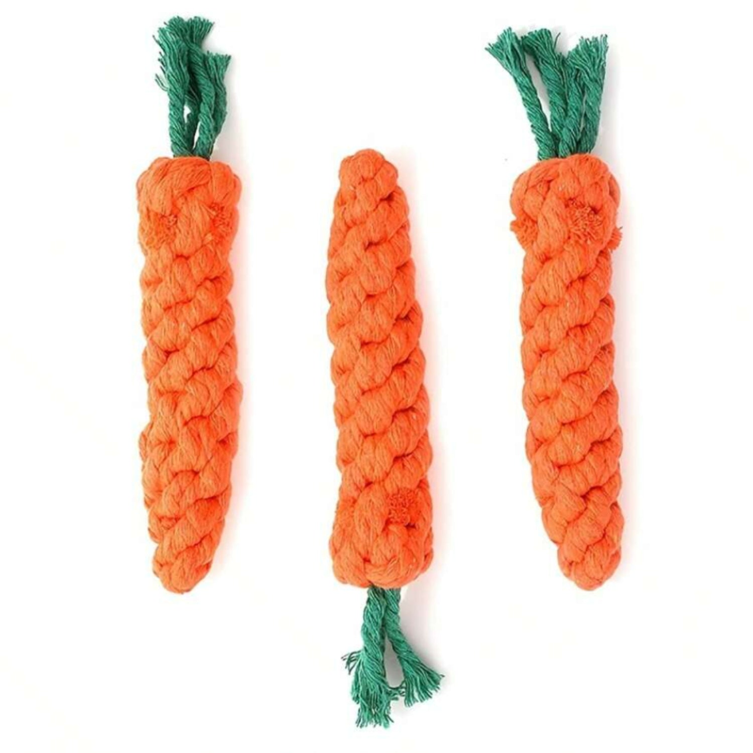 Dog Toy | High-Quality Cotton Rope Carrot Shape | Durable Chew Toy for Dental Health 3