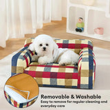 Dog's Breathable Cotton Canvas Sofa Bed | Cozy Scratch-Resistant Pet Lounge 3