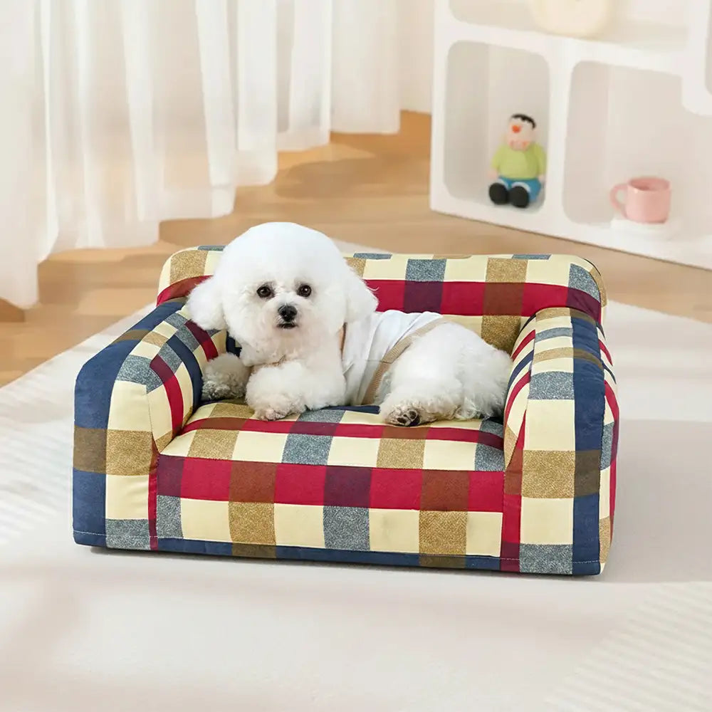 Dog's Breathable Cotton Canvas Sofa Bed | Cozy Scratch-Resistant Pet Lounge 6
