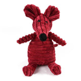 Dog's Durable Corduroy Plush Toy | Squeaky Fun Animal Chew Toy 11