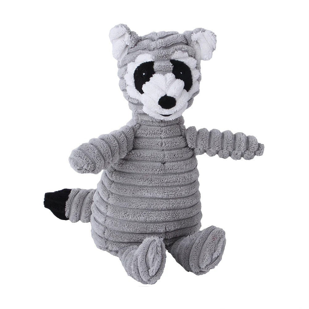 Dog's Durable Corduroy Plush Toy | Squeaky Fun Animal Chew Toy 17