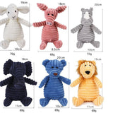 Dog's Durable Corduroy Plush Toy | Squeaky Fun Animal Chew Toy 2