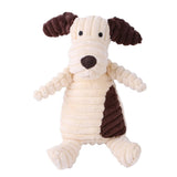 Dog's Durable Corduroy Plush Toy | Squeaky Fun Animal Chew Toy 7