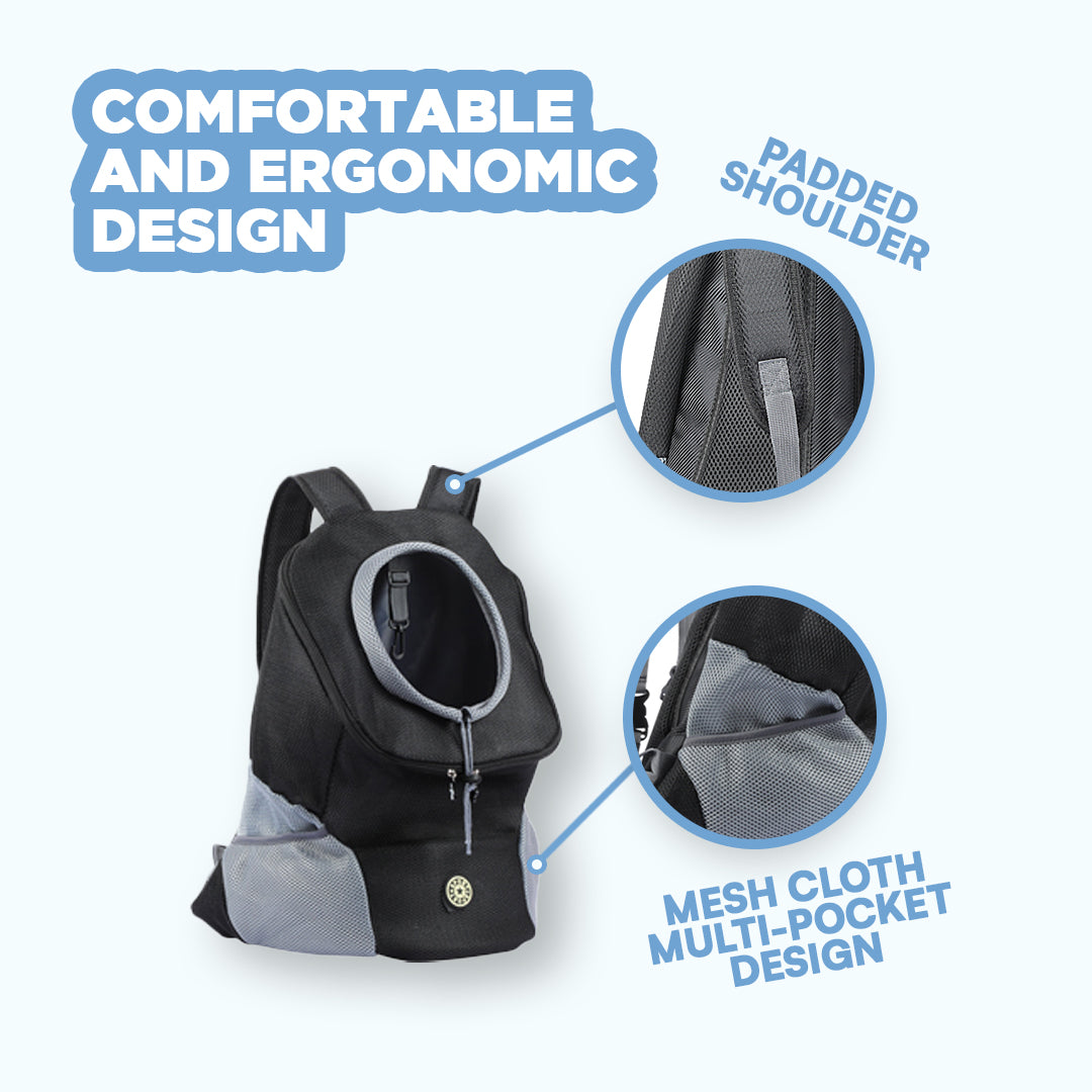Dog's Durable Fabric Backpack Carrier | Comfortable Outdoor Adventure Pack 8