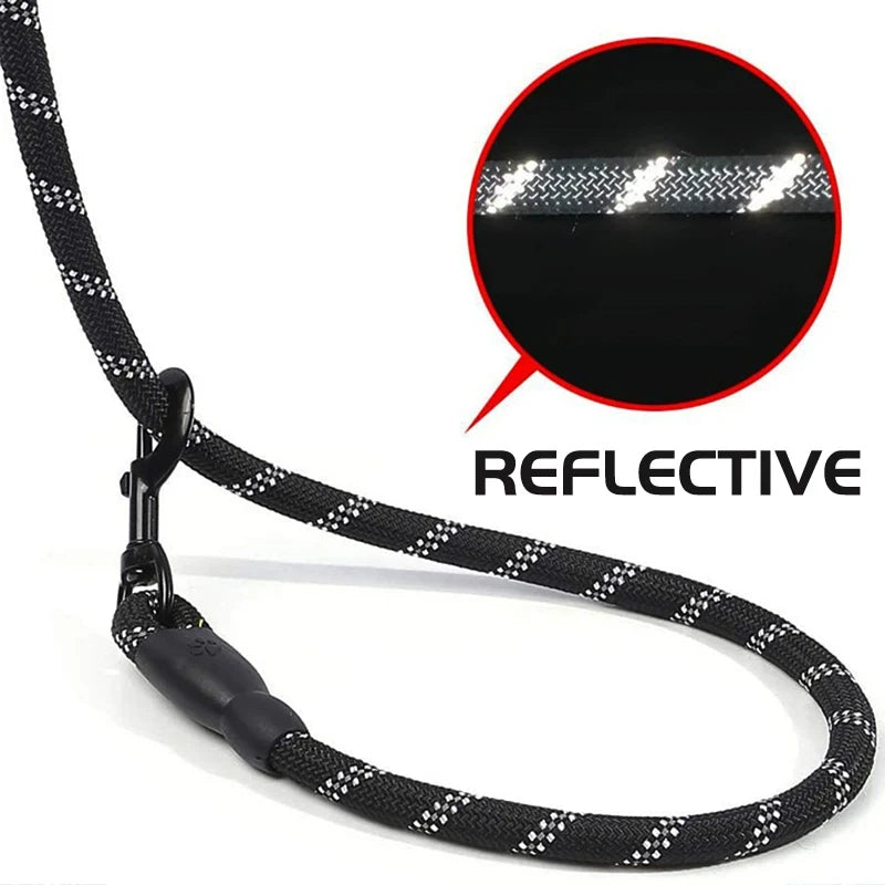 Dog's Durable Nylon Leash | Reflective Padded Handle for Comfort 3