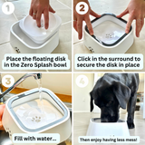 Dog's Durable Plastic Water Bowl | Innovative Non-Splash Spill-Proof Design 3