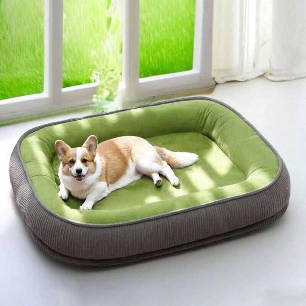 Dog's Durable Suede Dog Bed | Cozy Scratch-Resistant Pet Bed 0