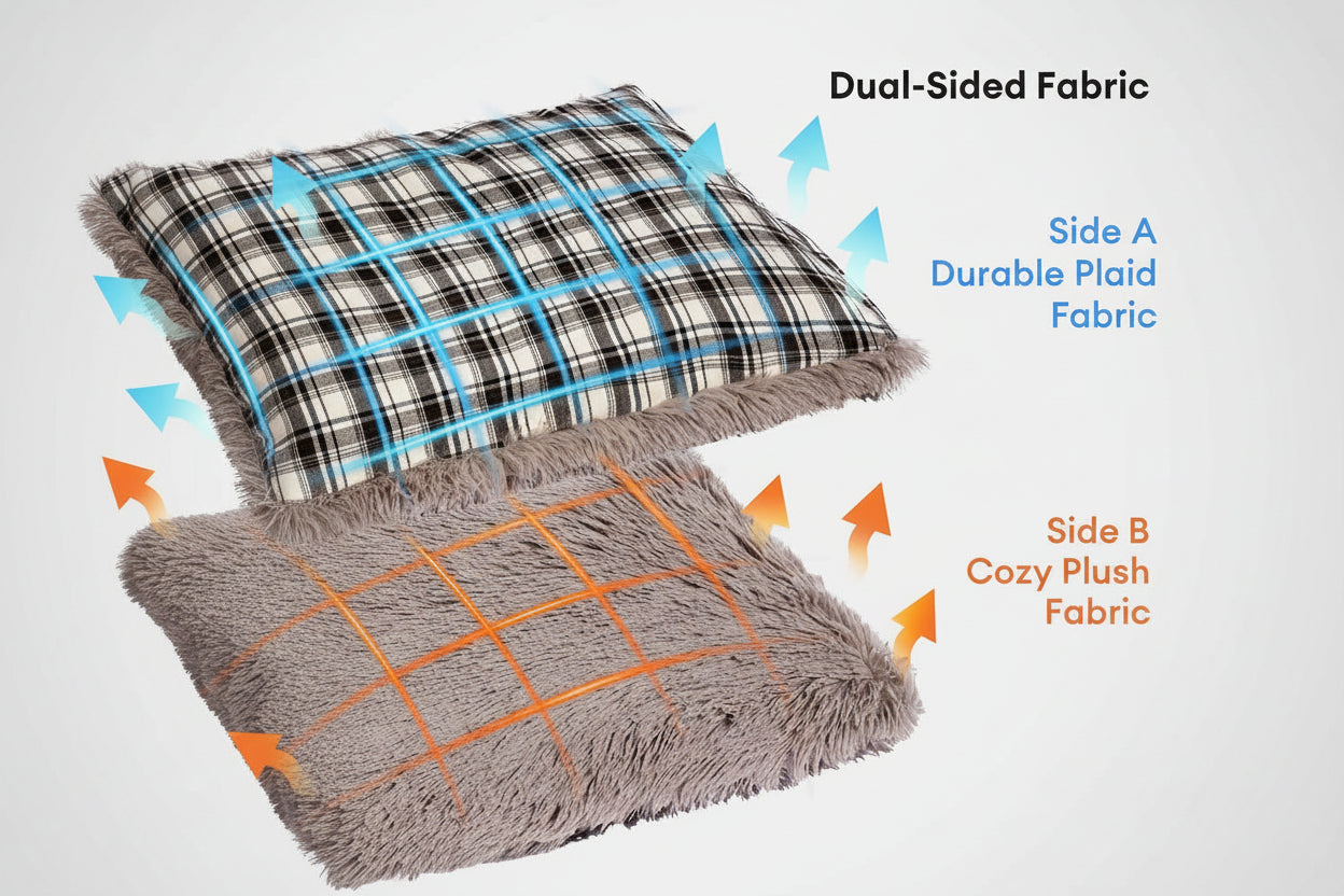 Dog's Plush Dual-Sided Calming Mat | Cozy All-Season Pet Bed 2