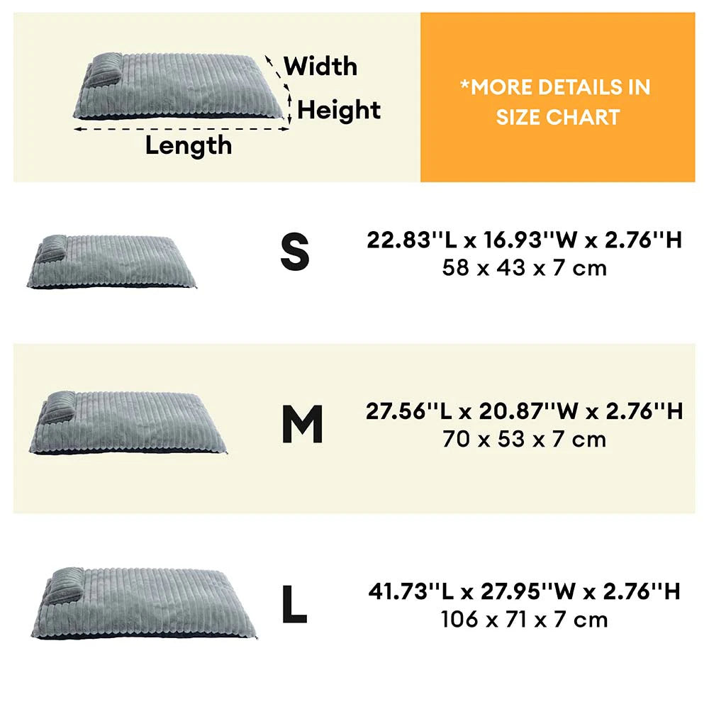Dog's Plush Polyester Calming Bed | Thick Fluffy Comfort with Pillow 6