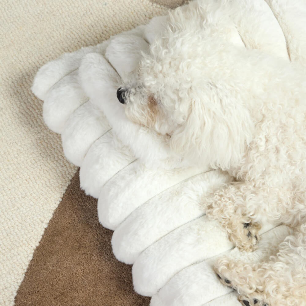 Dog's Plush Polyester Calming Bed | Thick Fluffy Comfort with Pillow 8