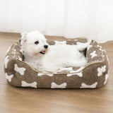 Dog's Plush Polyester Dog Bed | Cozy Deep Sleep Square Bed 3
