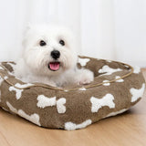 Dog's Plush Polyester Dog Bed | Cozy Deep Sleep Square Bed 5
