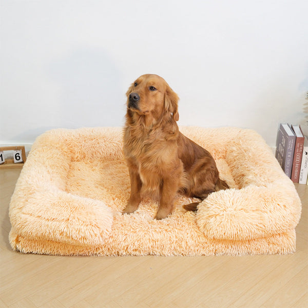 Dog's Plush Supportive Pet Bed | Soft Surrounding Comfort for Deep Sleep 0