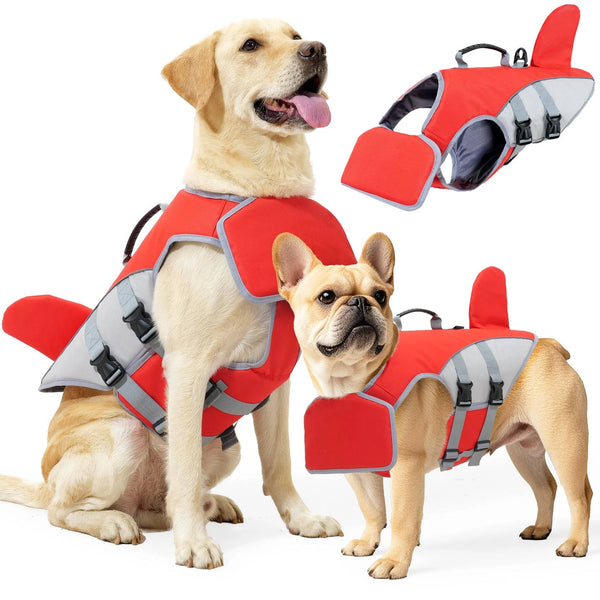 Dog's Shark-Themed Float Jacket | Adjustable Buoyancy Life Vest 0