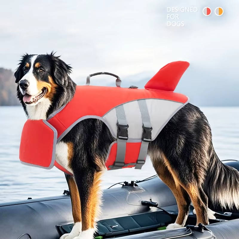 Dog's Shark-Themed Float Jacket | Adjustable Buoyancy Life Vest 1