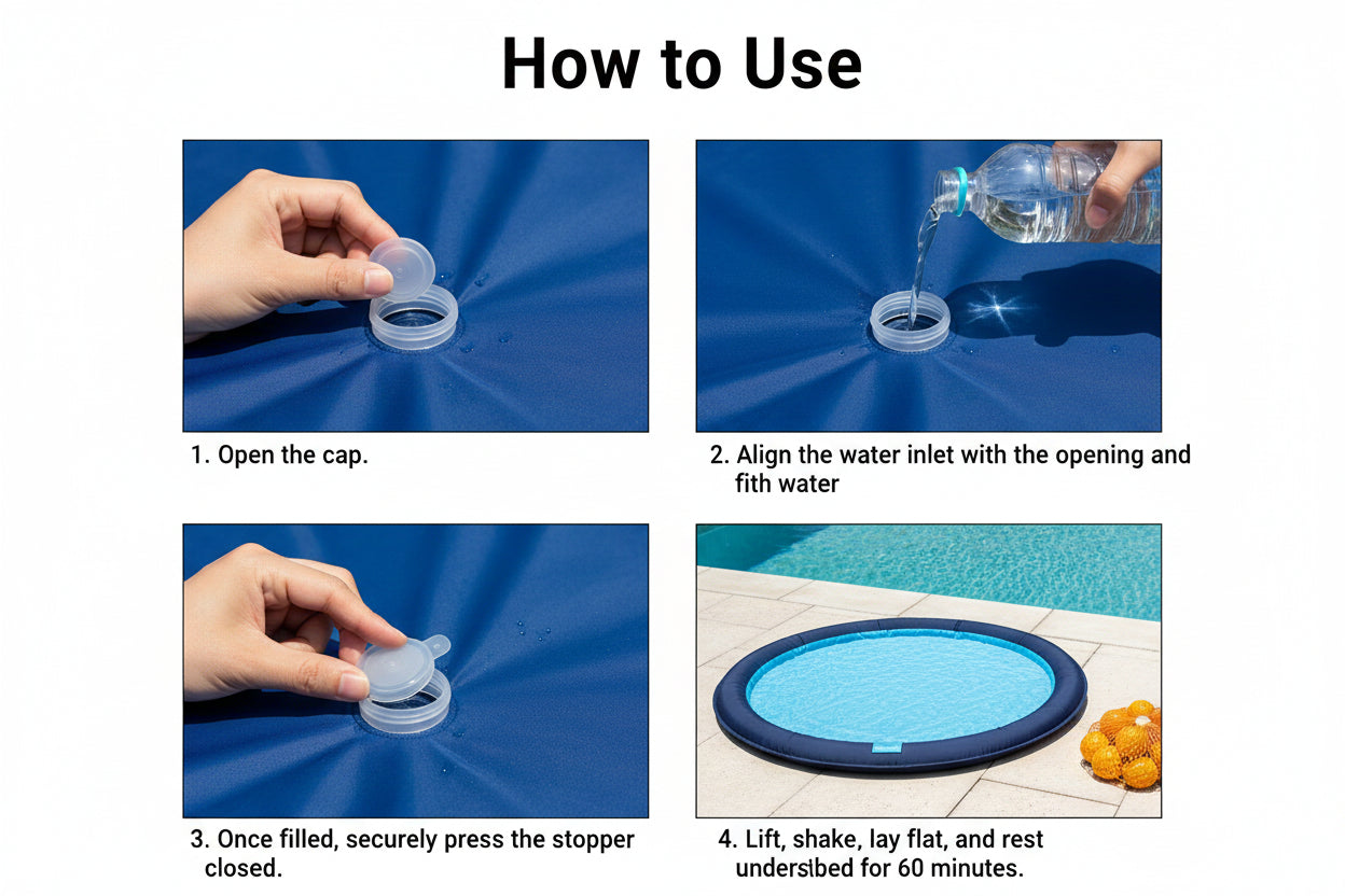 Dog's Water-Filled Cooling Mat | Soft PVC Summer Relief Bed 6
